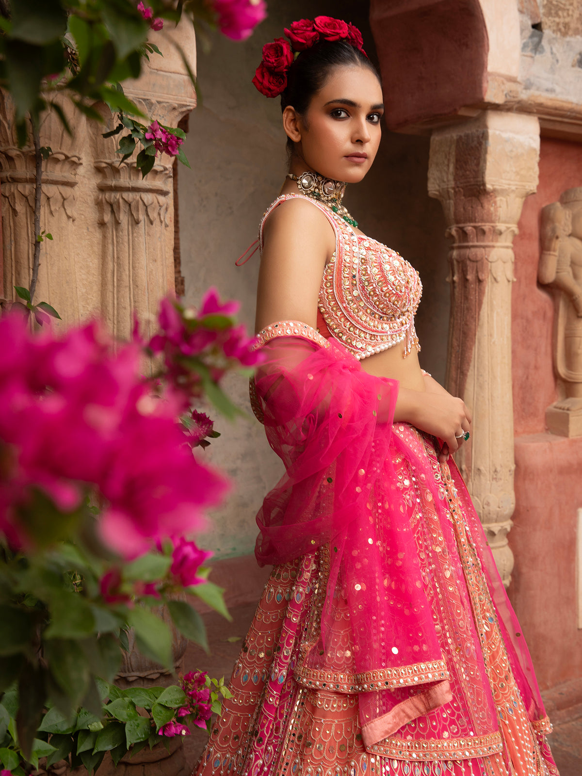 MyFashion -KLS-1503 Multi-Color Party Silk Lehenga