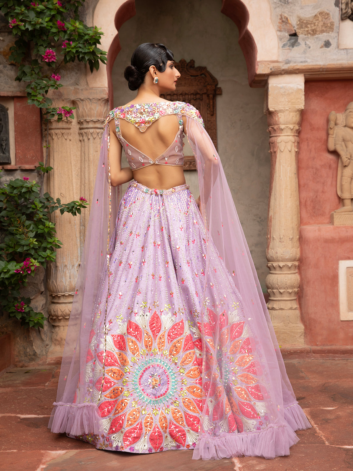 MyFashion -KLS-1499 Light Lavender Silk Lehenga With Applique