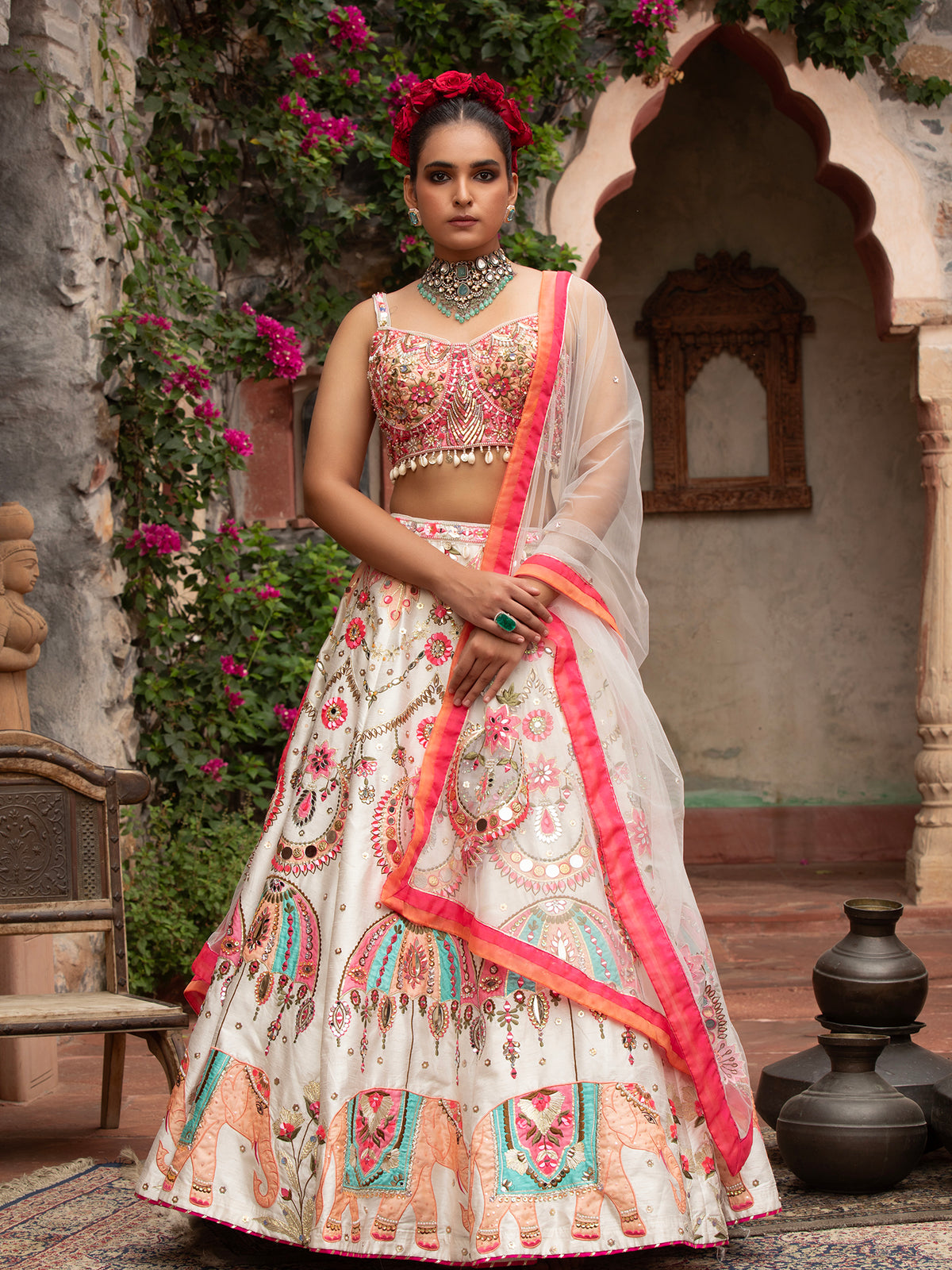 MyFashion -KLS-1511 Silk Lehenga With Applique, Sequins Beads Work