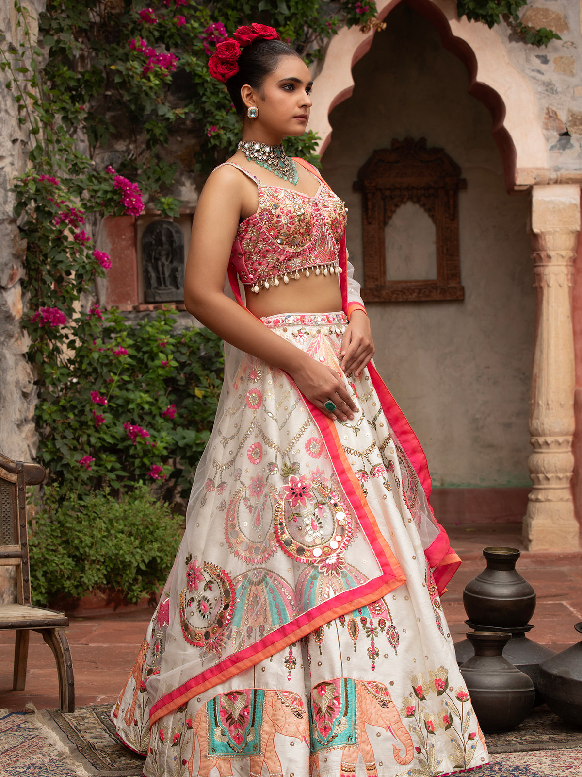 MyFashion -KLS-1511 Silk Lehenga With Applique, Sequins Beads Work