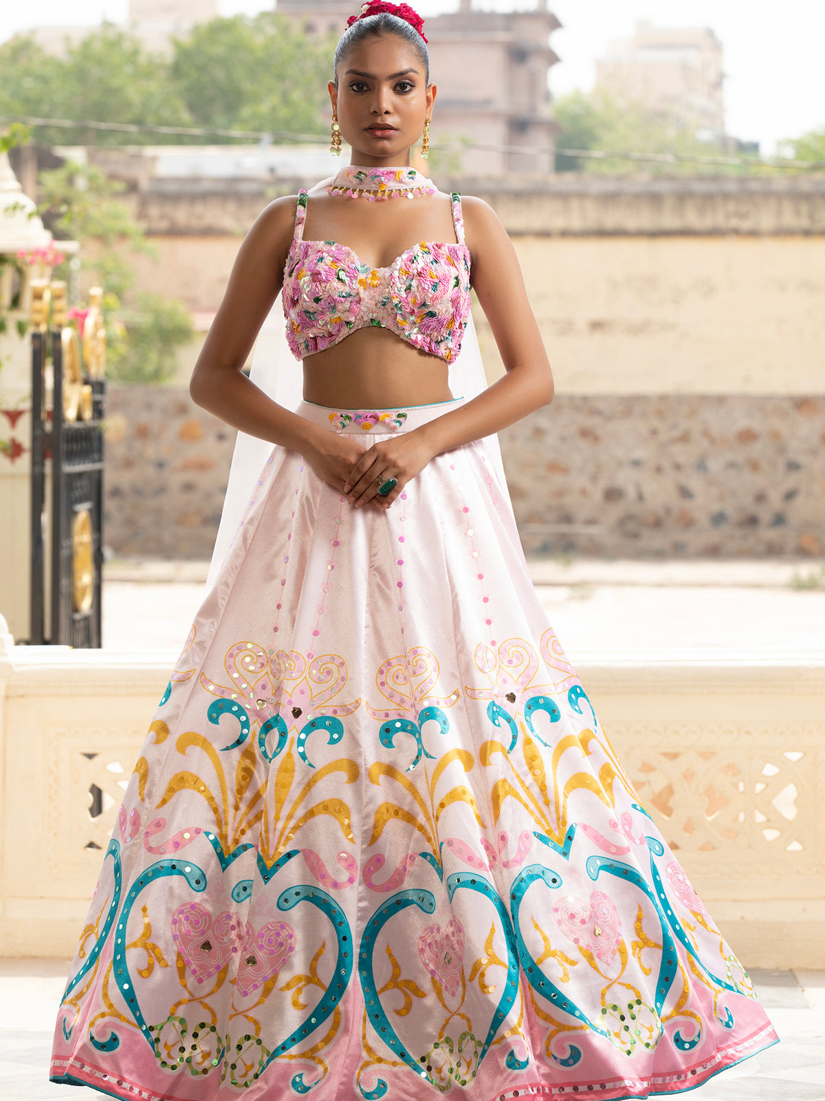 MyFashion -KLS-1486 Silk Multicolor Lehenga With Applique Work