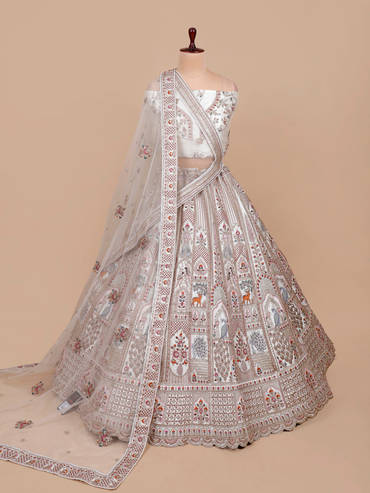 MyFashion KLS-2615 Ivory Noor-E-Nazaakat Silk Lehenga