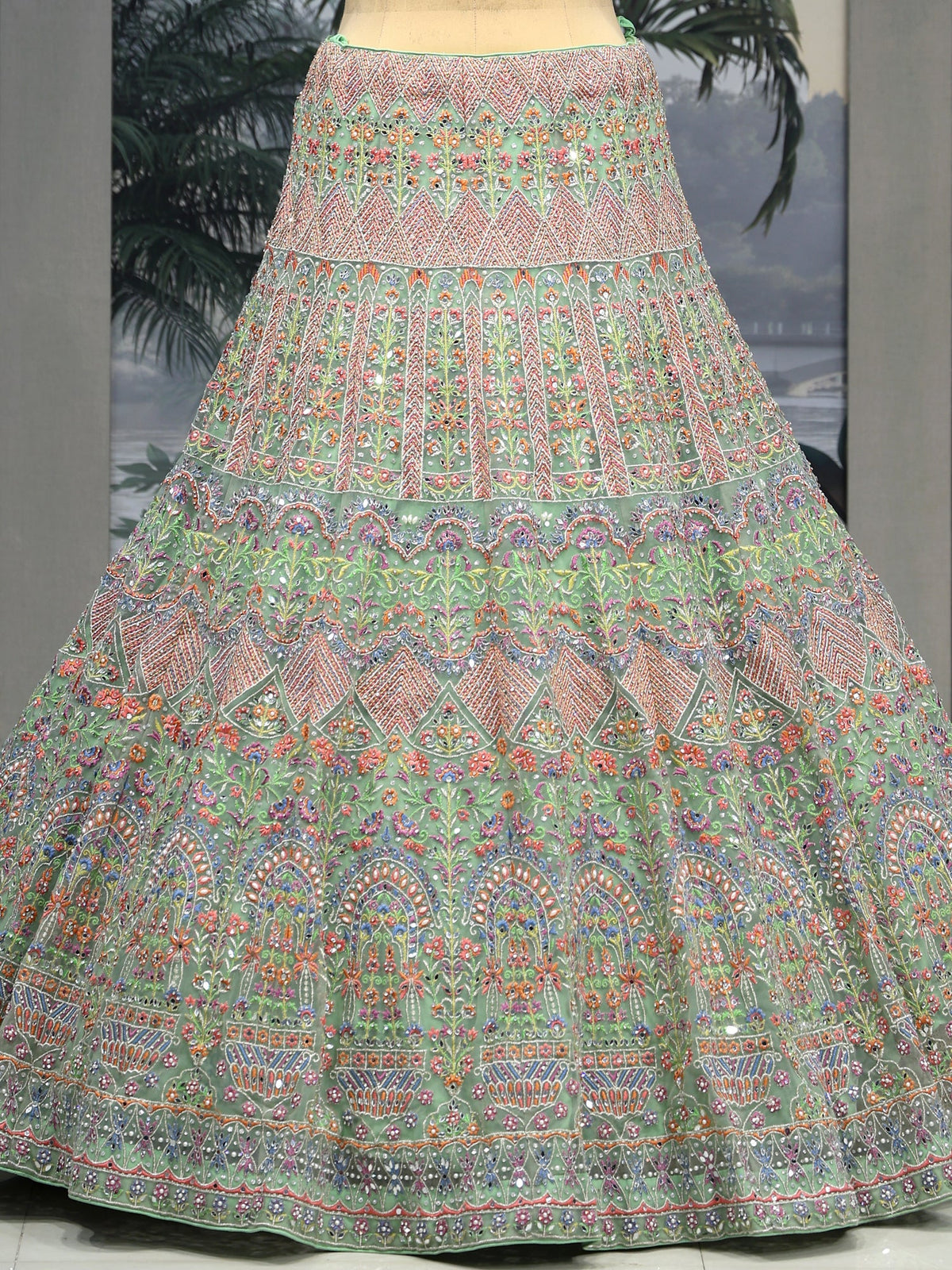 MyFashion KLS-2037 Color Symphony Net Lehenga with Thread & Mirror Sequence