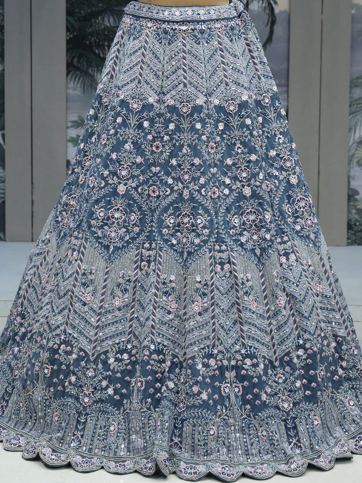 MyFashion KLS-2048 Blue Lehenga with Royal Sequence Elegance