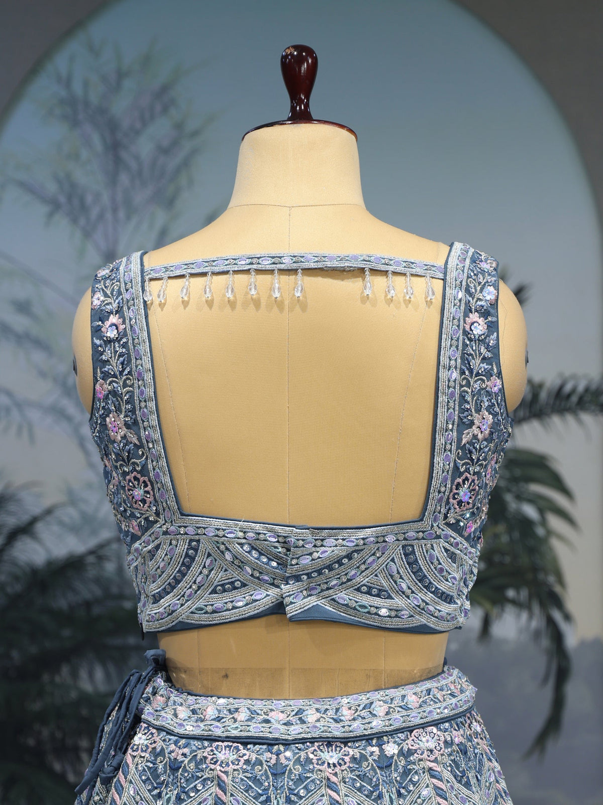 MyFashion KLS-2048 Blue Lehenga with Royal Sequence Elegance