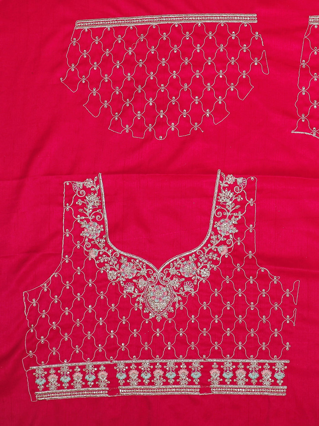 MyFashion KLS-2057 Rani Silk Floral Weave Lehenga With White Multithread