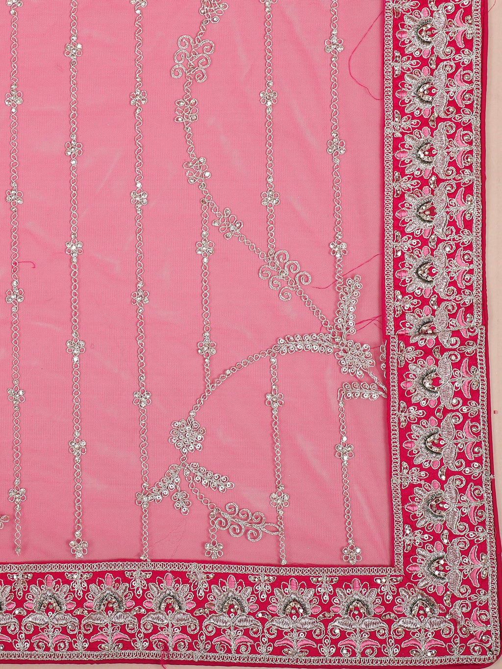 MyFashion KLS-2058 Majestic Pink Silk Lehenga With Diamond Thread Detailing