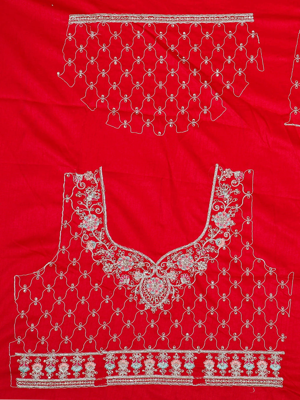 MyFashion KLS-2059 Scarlet Star Silk Lehenga With Diamond & Thread