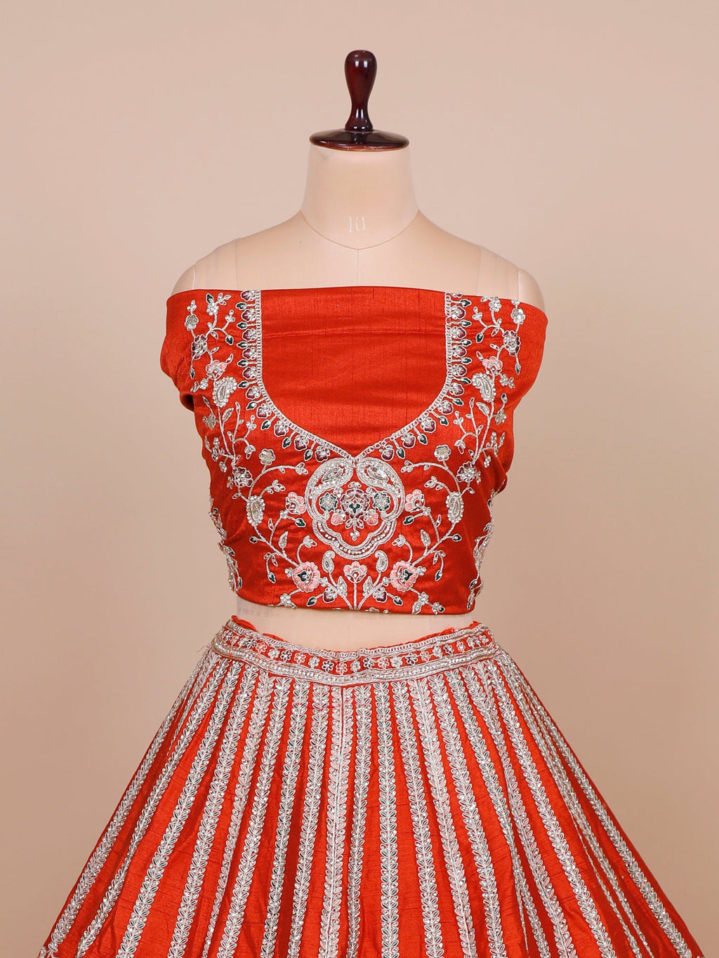 MyFashion KLS-2064 Saffron Radiance Silk Lehenga With Jarkan Detailing