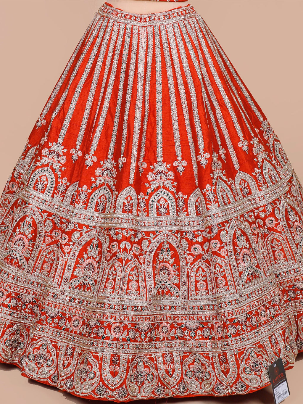 MyFashion KLS-2064 Saffron Radiance Silk Lehenga With Jarkan Detailing