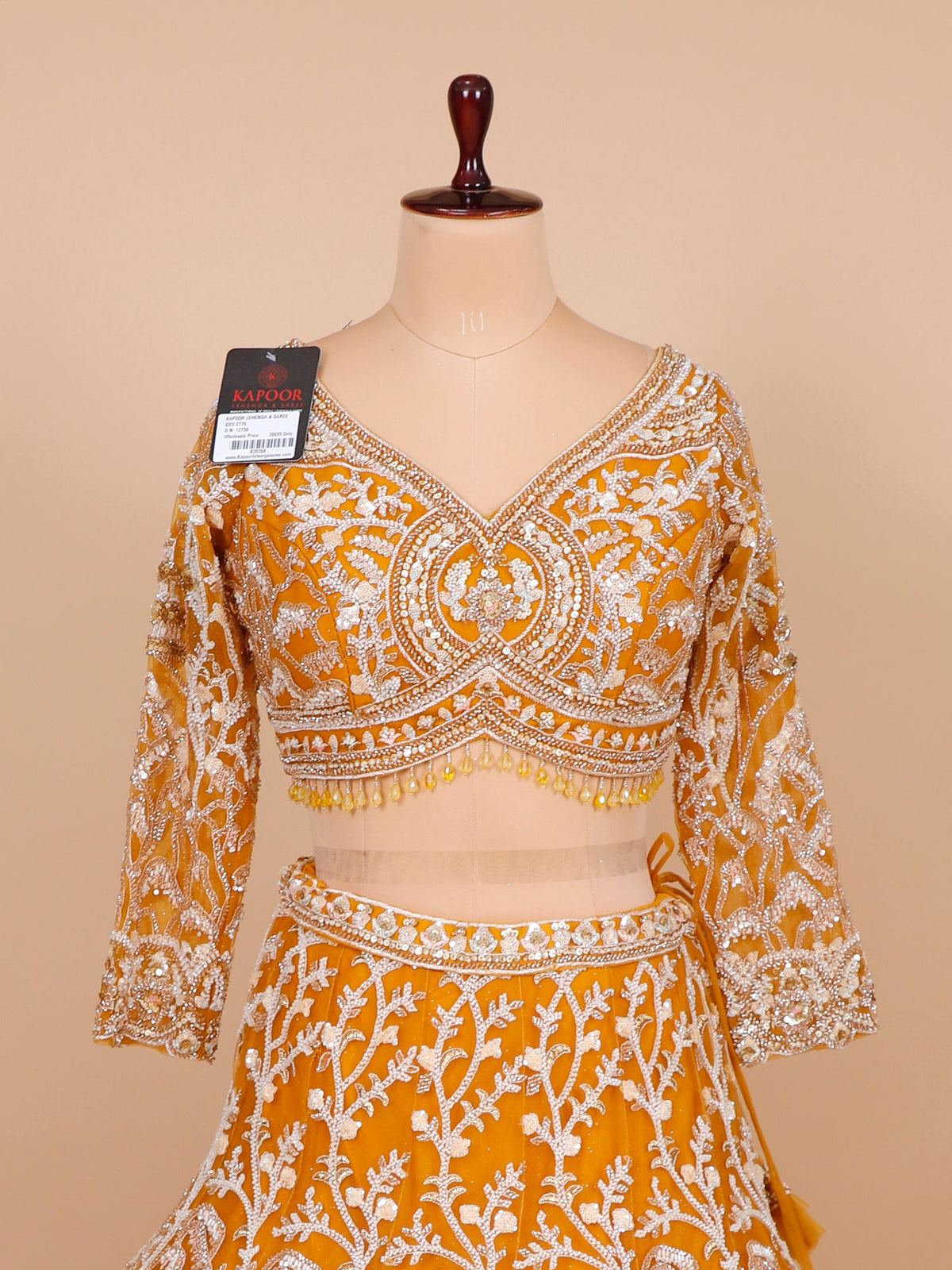 MyFashion KLS-2075 Pastel Yellow Net Lehenga With Beads & Sequence Jarkan