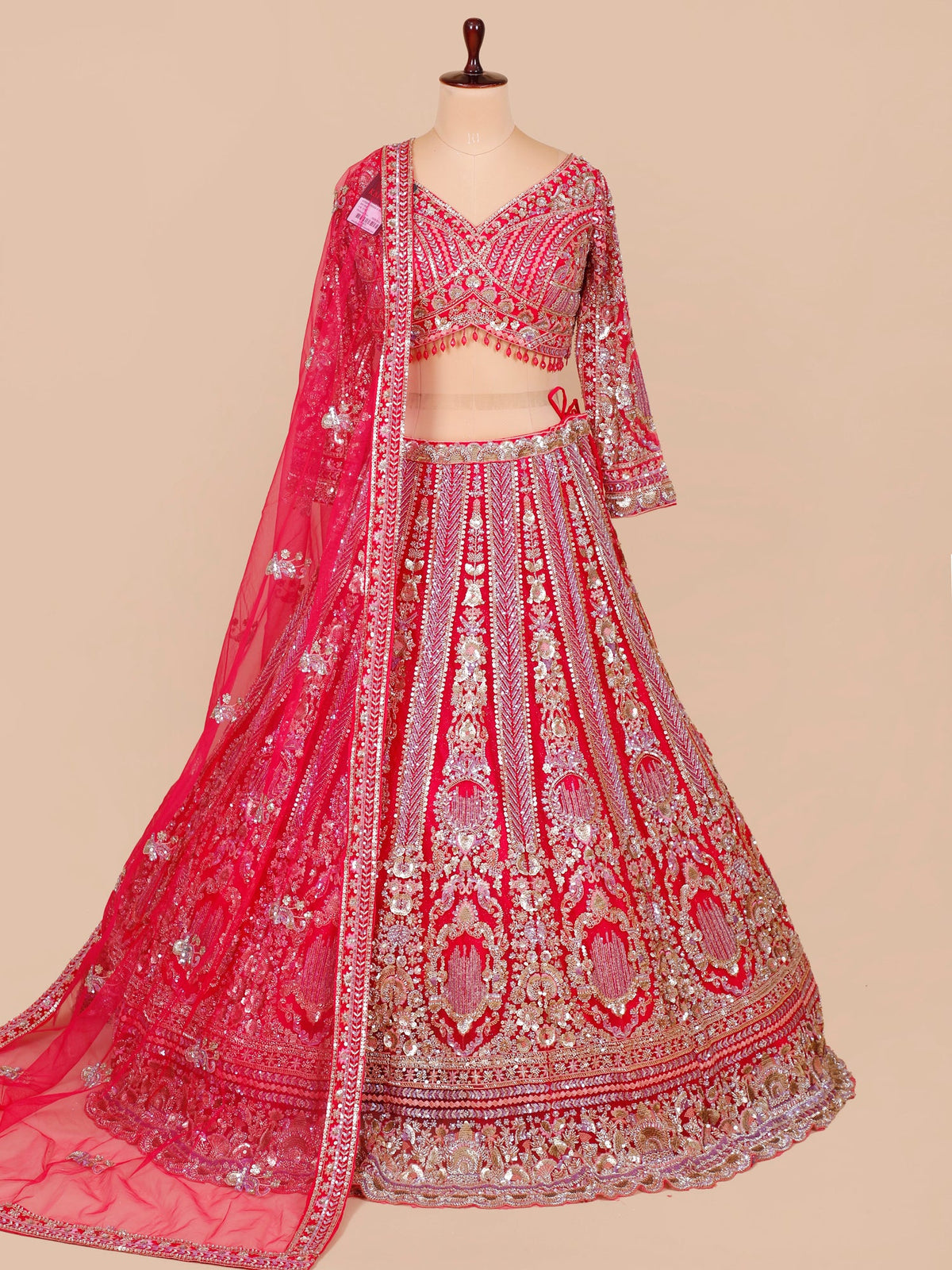 MyFashion KLS-2077 Rani Shade Net Lehenga With Sequence-Jarkan