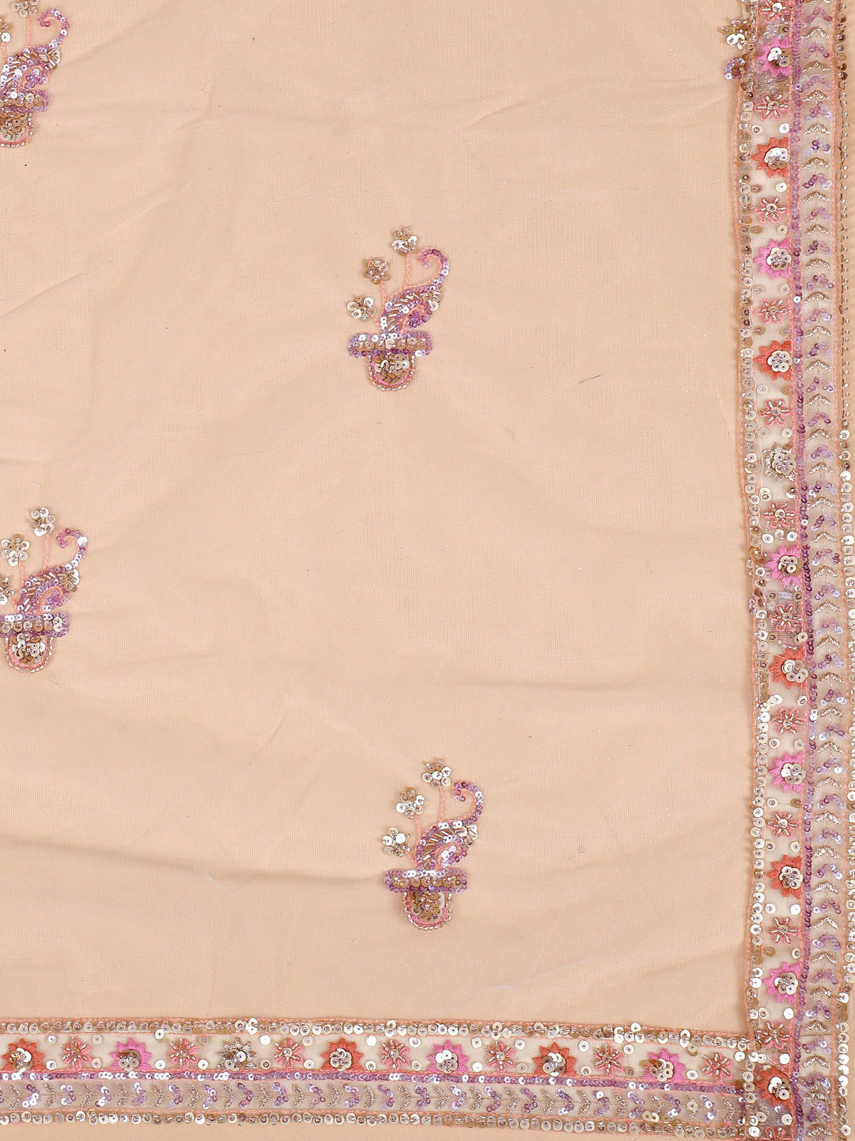 MyFashion KLS-2079 Orchid Blossom Net Lehenga With Diamond Jarkan