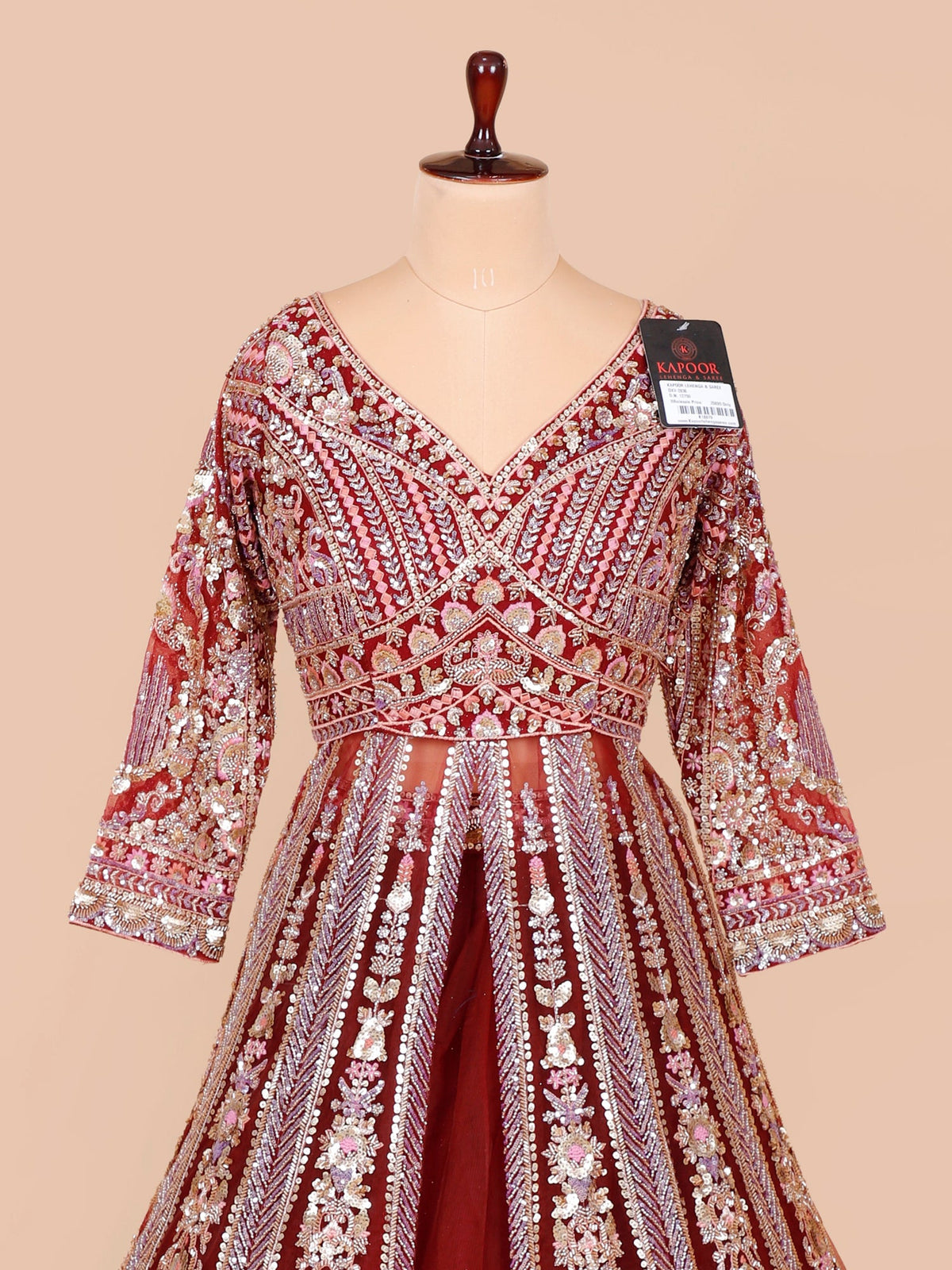 MyFashion KLS-2080 Blush Barbie Luxe Net Stonework Lehenga