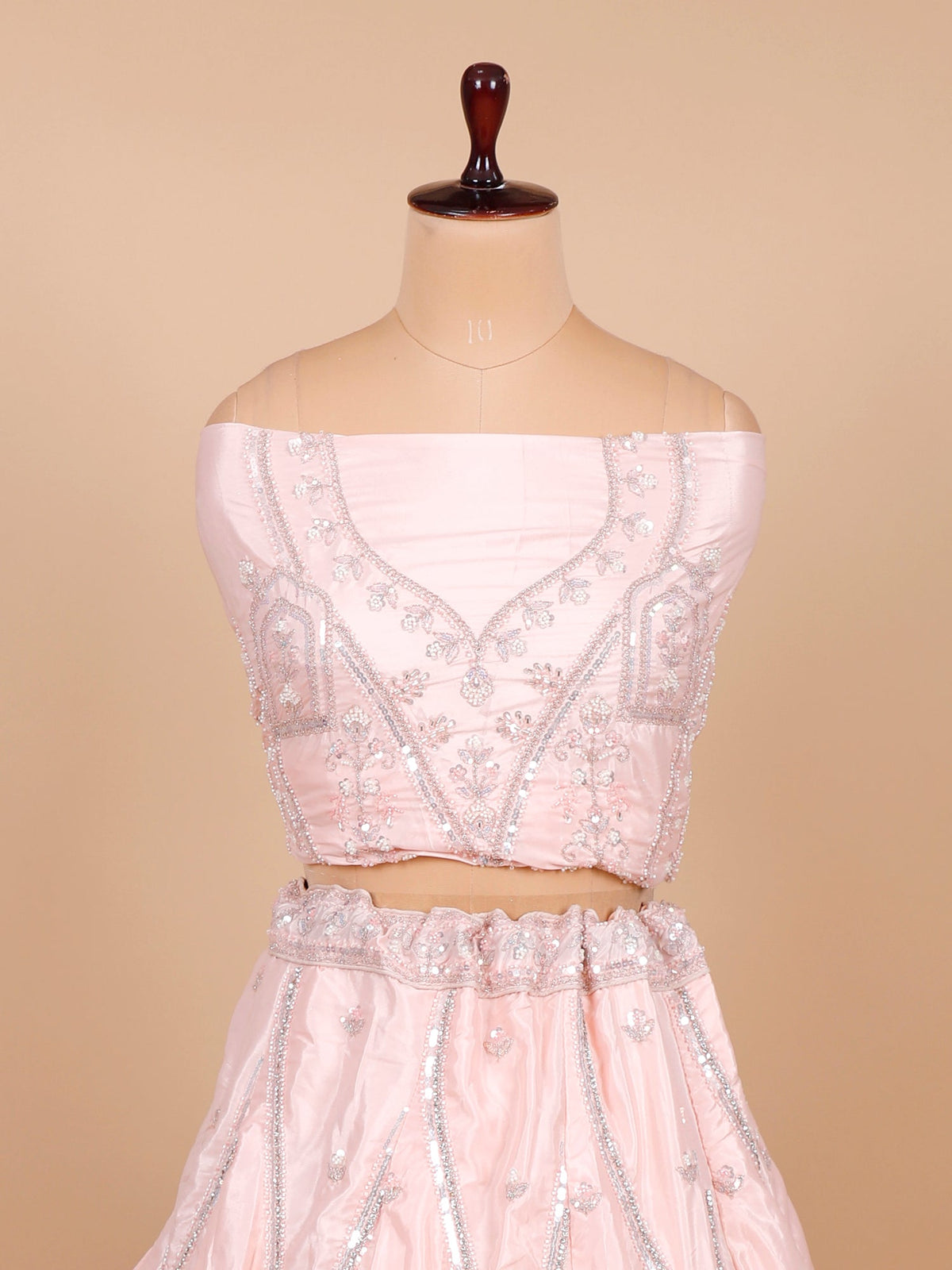 MyFashion KLS-2081 Jimmy Choo Rose Crystal Sequence Beads Lehenga