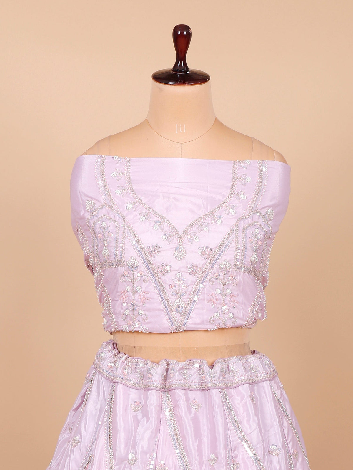MyFashion KLS-2082 Orchid Lavender Jimmy Choo Hand-Beaded Lehenga
