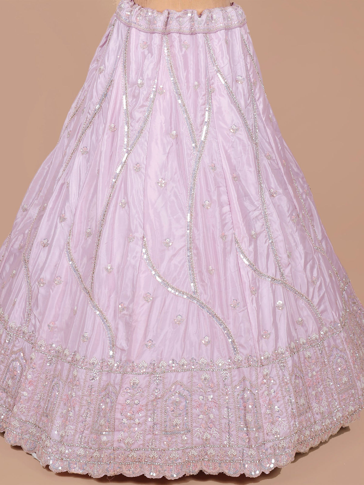 MyFashion KLS-2082 Orchid Lavender Jimmy Choo Hand-Beaded Lehenga