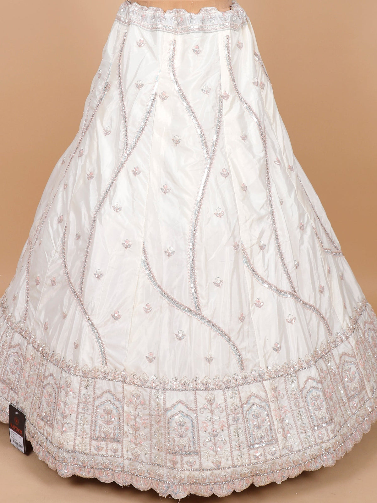 MyFashion KLS-2084 Moonlight White Crystal-Glow Sequence Lehenga