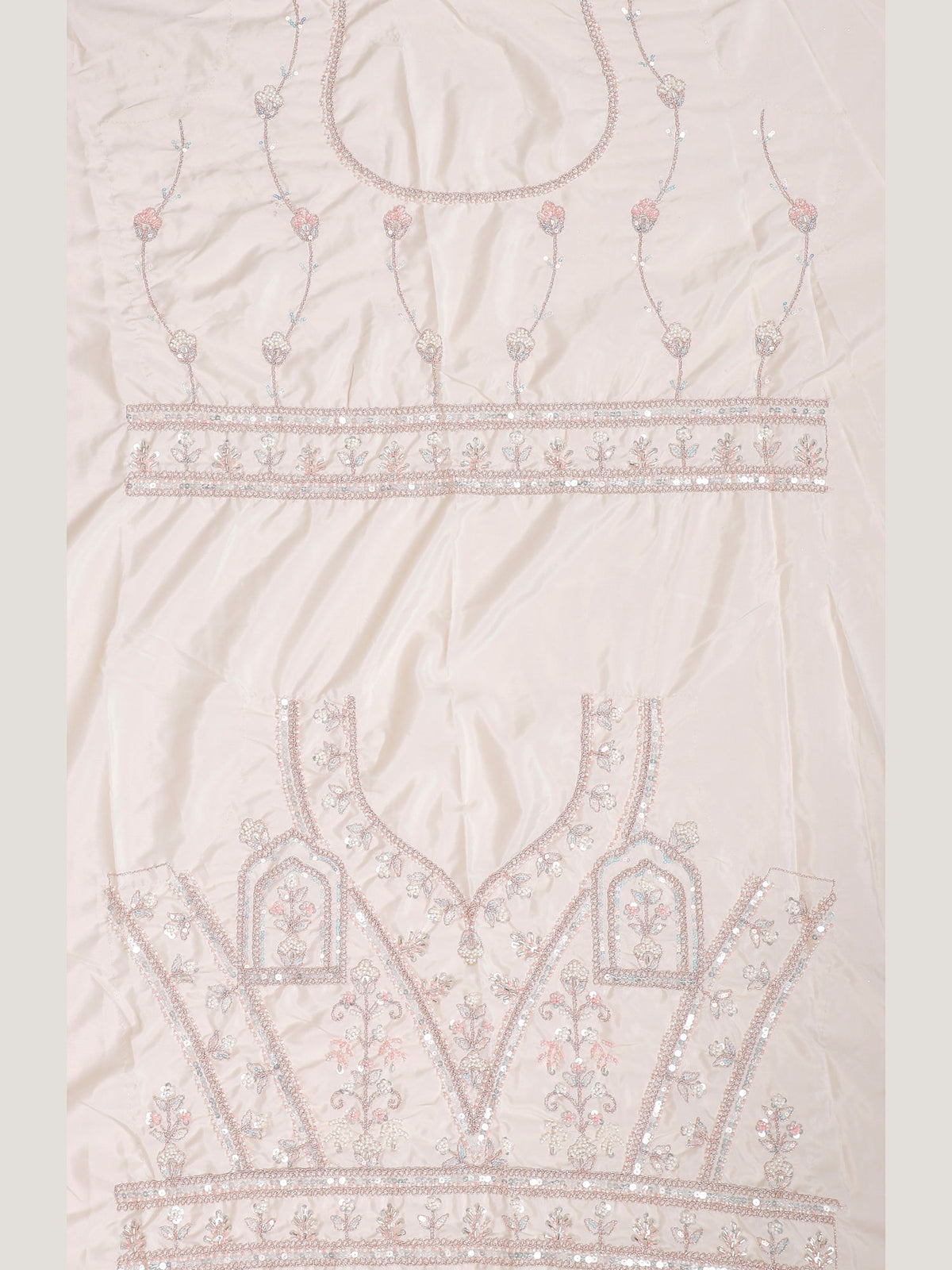 MyFashion KLS-2084 Moonlight White Crystal-Glow Sequence Lehenga