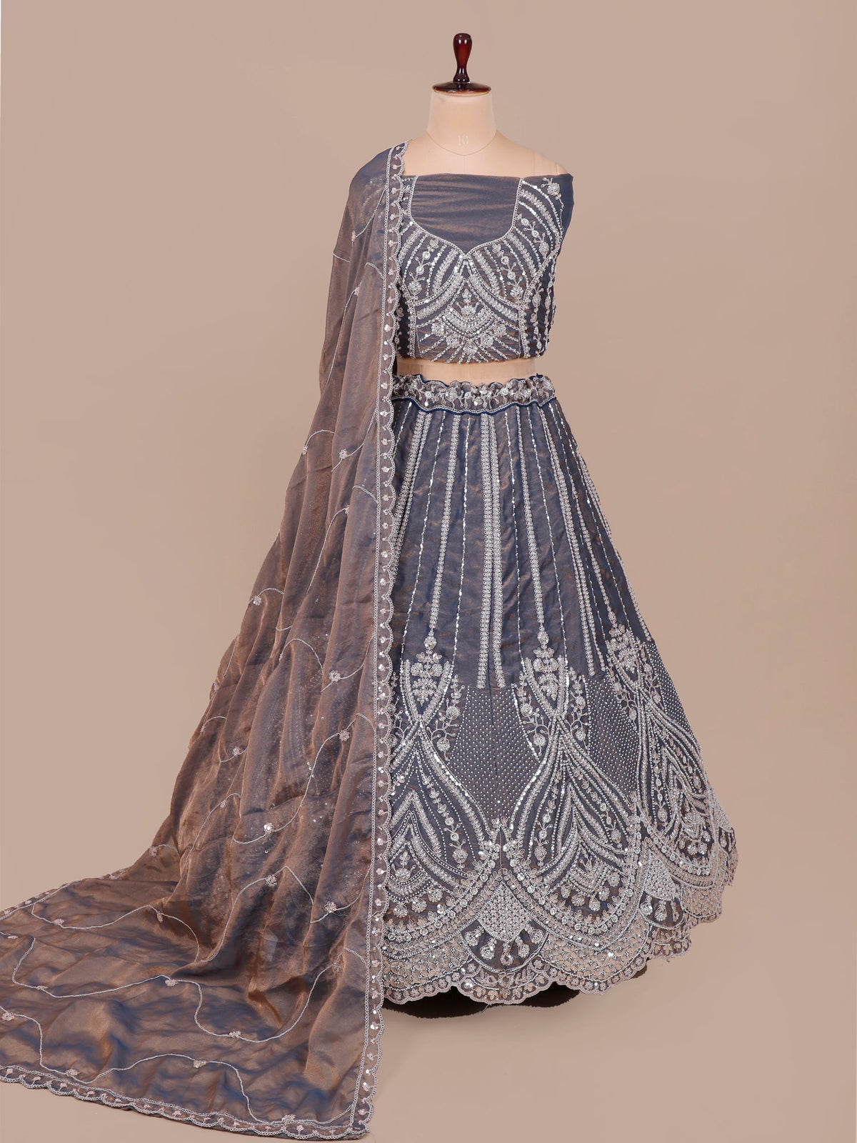 MyFashion KLS-2086 Blue Mirage Simmer Jarkan Handwork Lehenga
