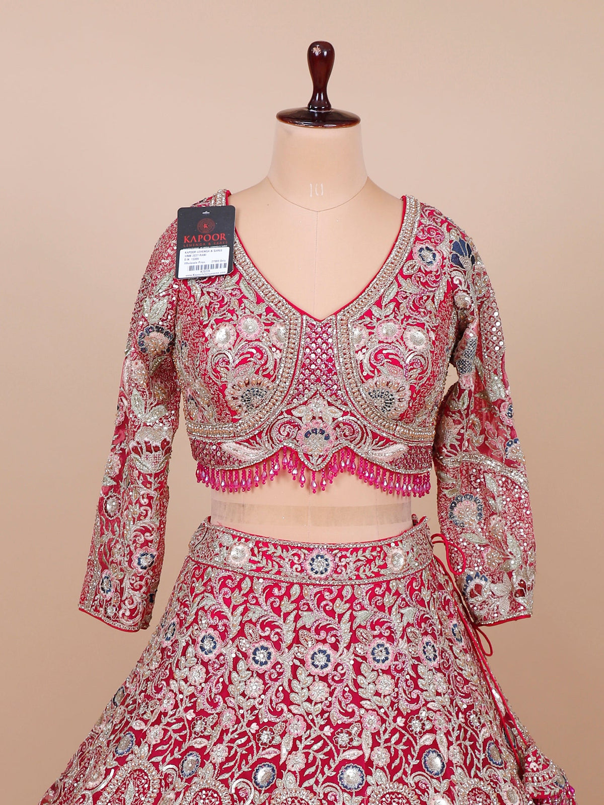 MyFashion KLS-2091 Rani Pink Net Lehenga With Premium Multi Handwork Embroidery