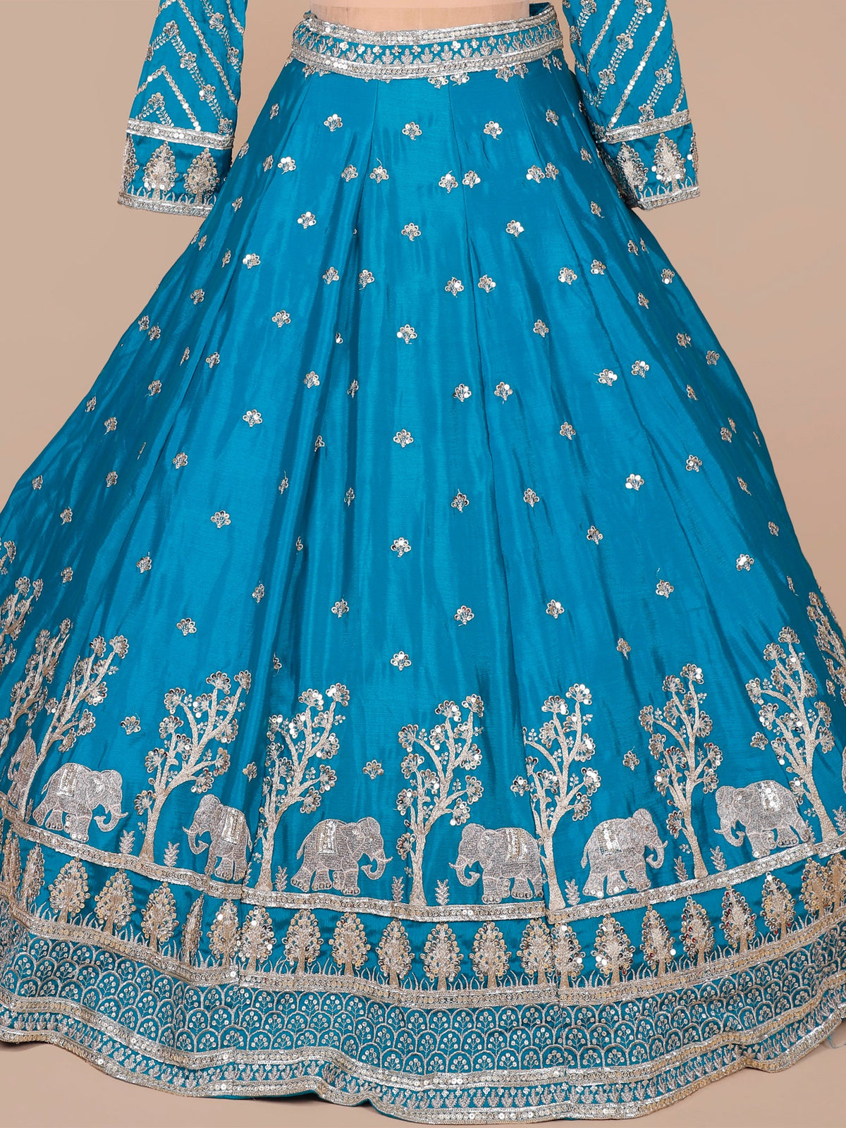 MyFashion KLS-2096 Blue Eternity Silk Lehenga With Thread Embroidery