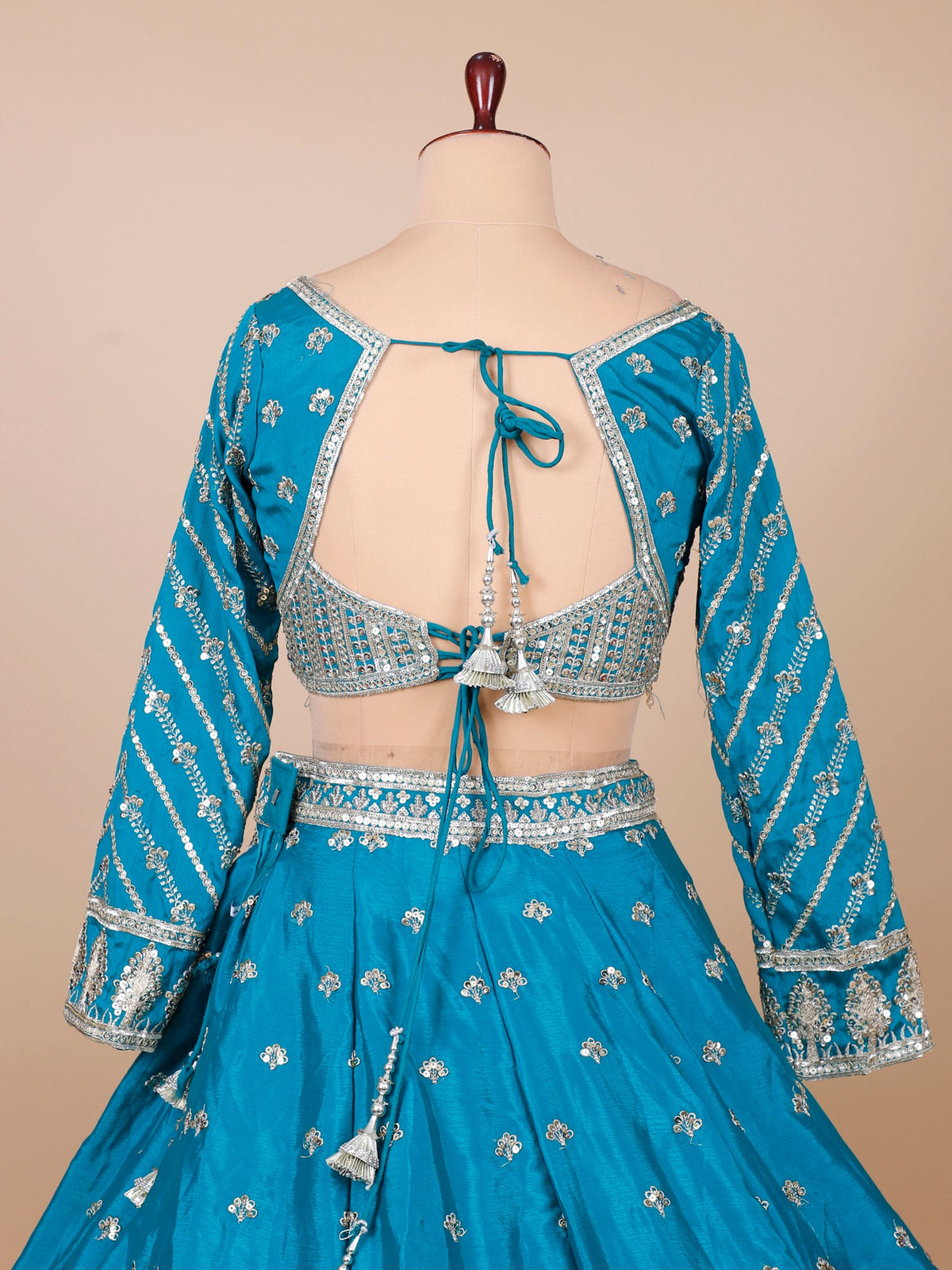 MyFashion KLS-2096 Blue Eternity Silk Lehenga With Thread Embroidery