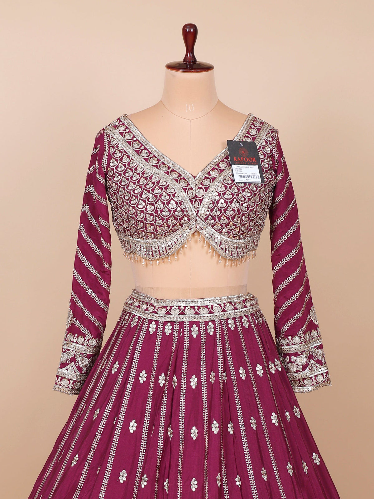 MyFashion KLS-2098 Maroon Majesty Silk Thread & Sequence Lehenga
