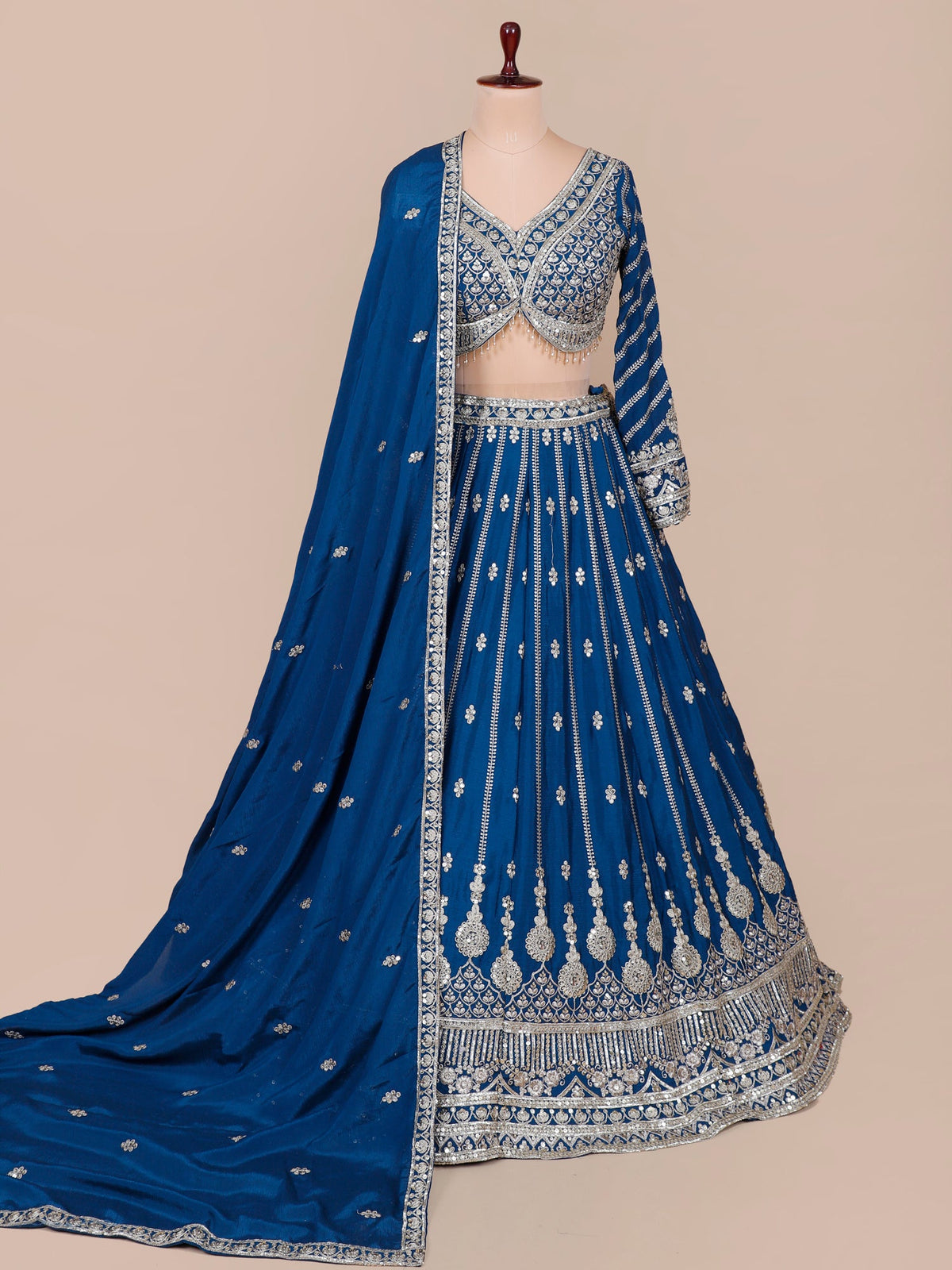 MyFashion KLS-2099 Royal Blue Sequence Lehenga