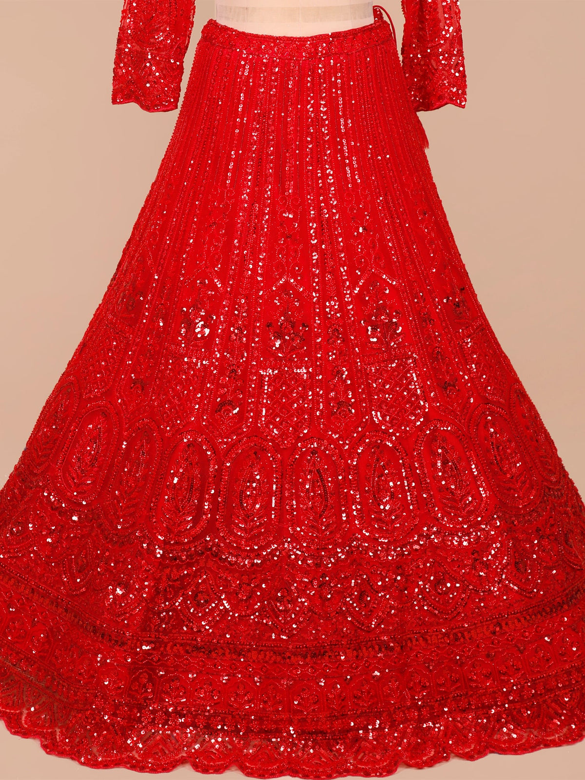 MyFashion KLS-2106 Red Royale Flame Lehenga With Sequence