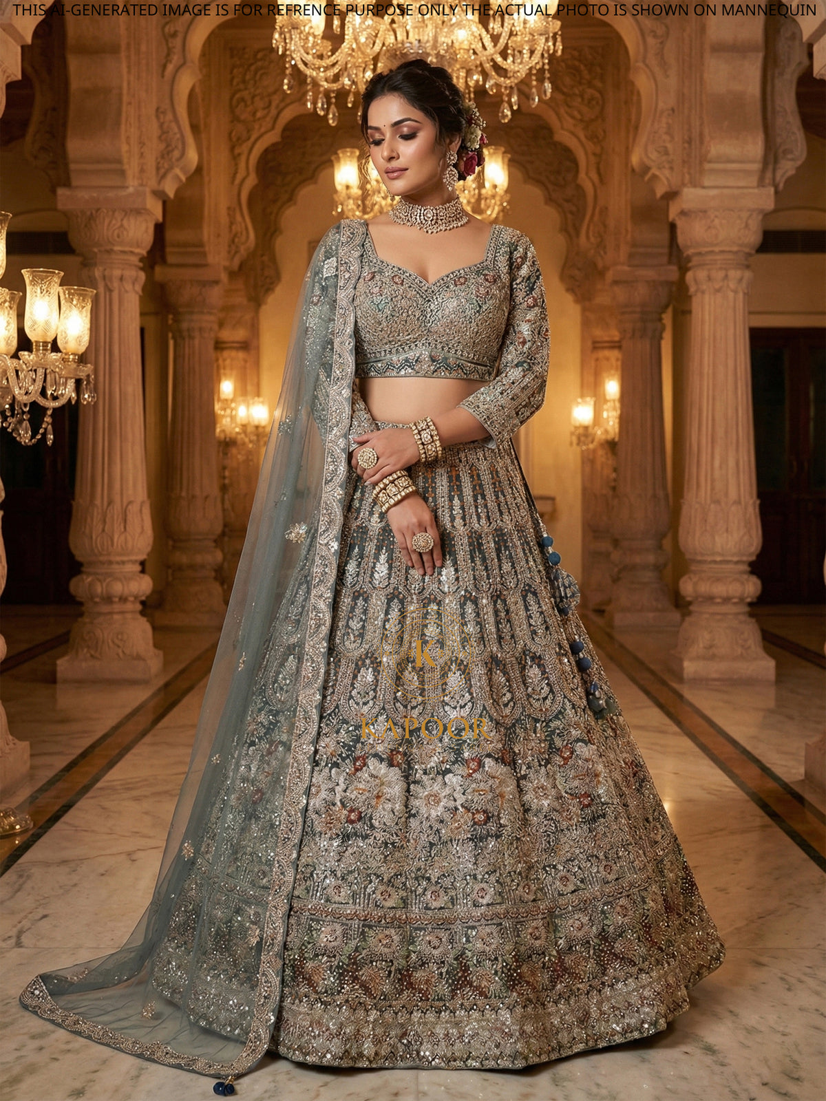 MyFashion KLS-2122 Elegance Net Multi-Thread Embroidery & Jarkan Lehenga