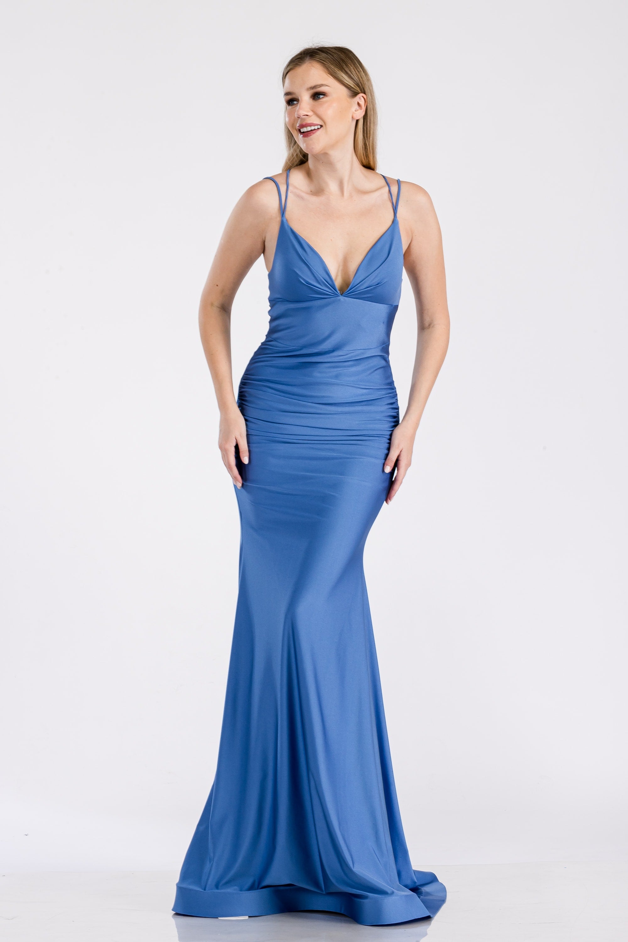 Prima Dress -SA5023205 Lace Up Fitted Prom Sheath Dress