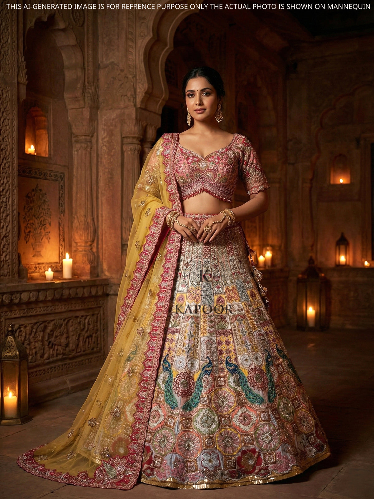 MyFashion KLS-2376 Multi Silk Lehenga with Beads, Sequins & Handwork