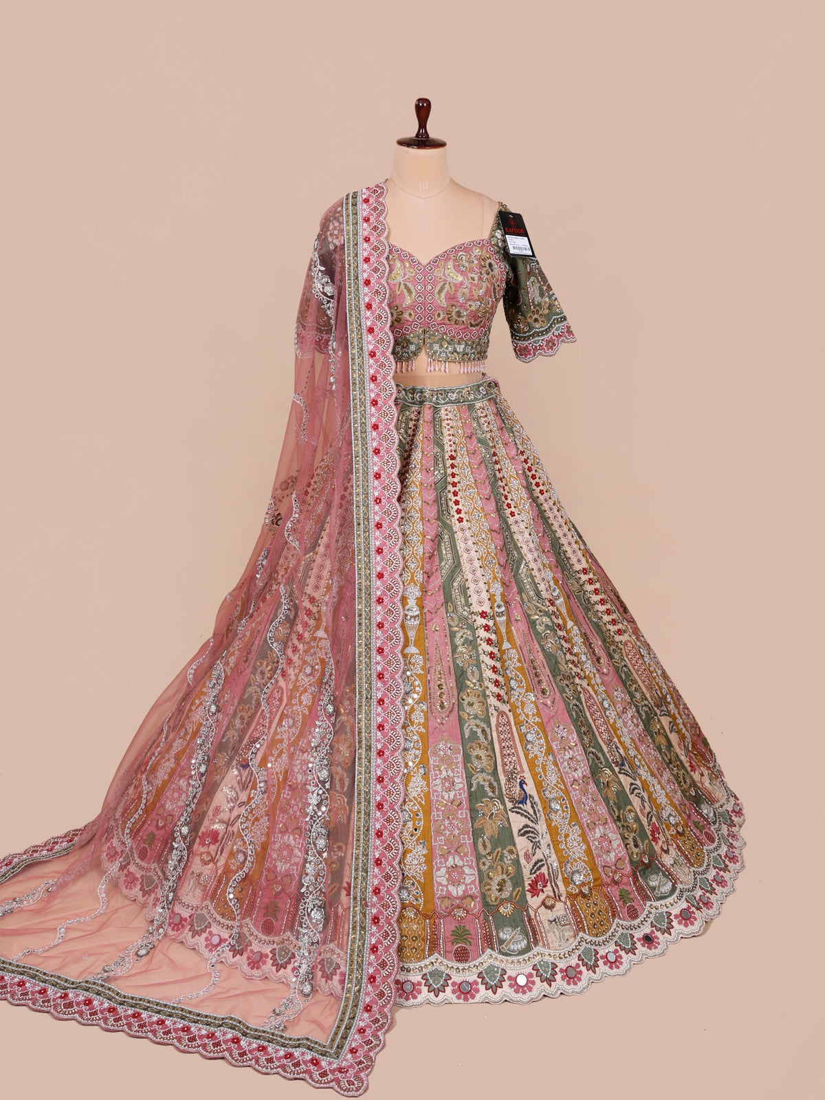 MyFashion KLS-2377 Multi Silk Lehenga with Beads, Sequins & Handwork