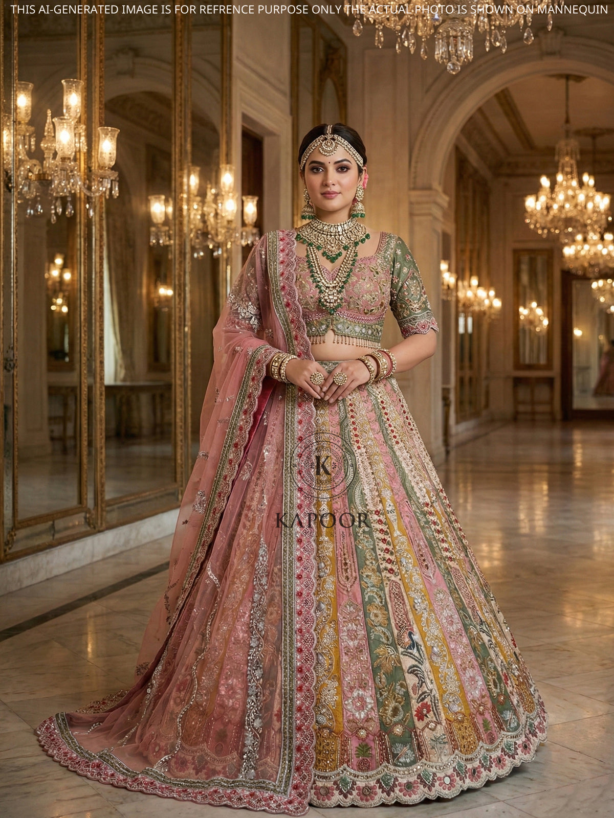 MyFashion KLS-2377 Multi Silk Lehenga with Beads, Sequins & Handwork