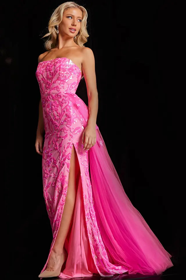 Jovani -26134 Strapless Sequin Sheath Prom Dress