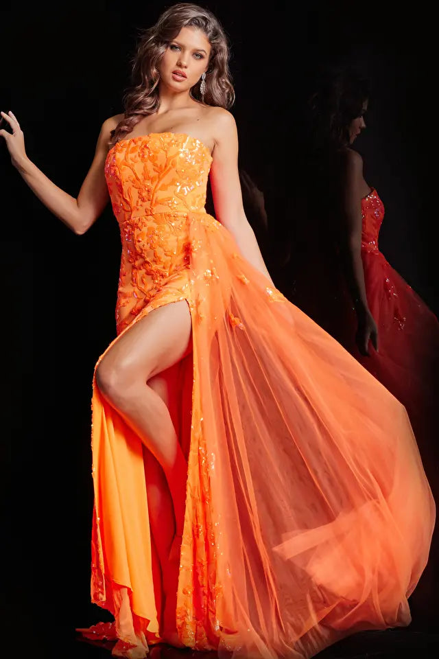 Jovani -26134 Strapless Sequin Sheath Prom Dress