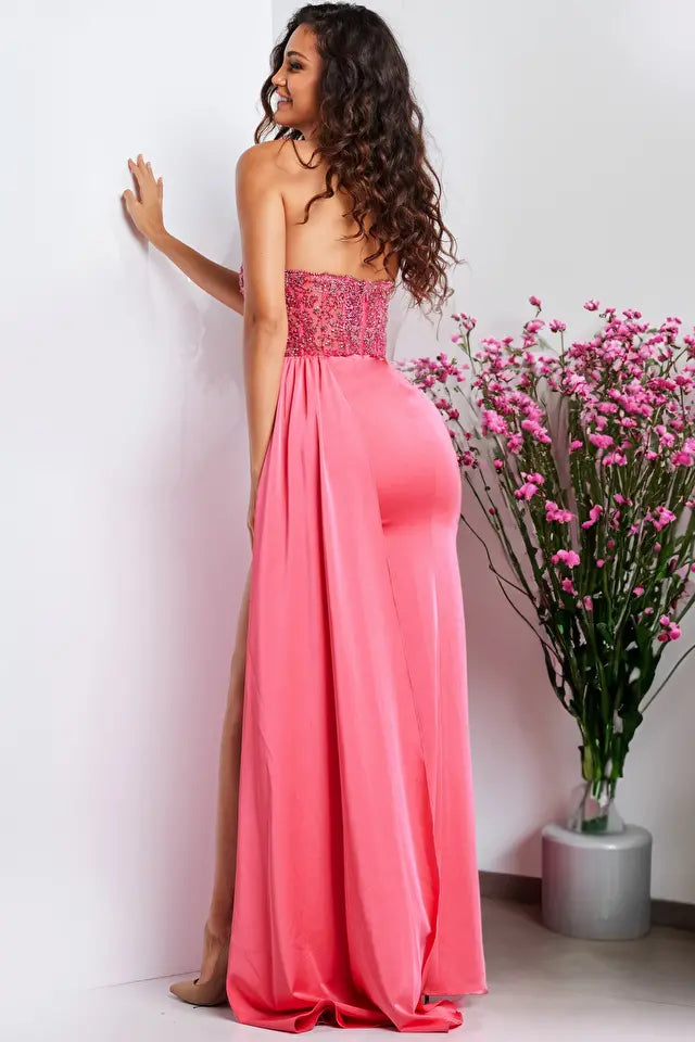 Jovani -26165 Beaded Bodice Sheath Prom Gown