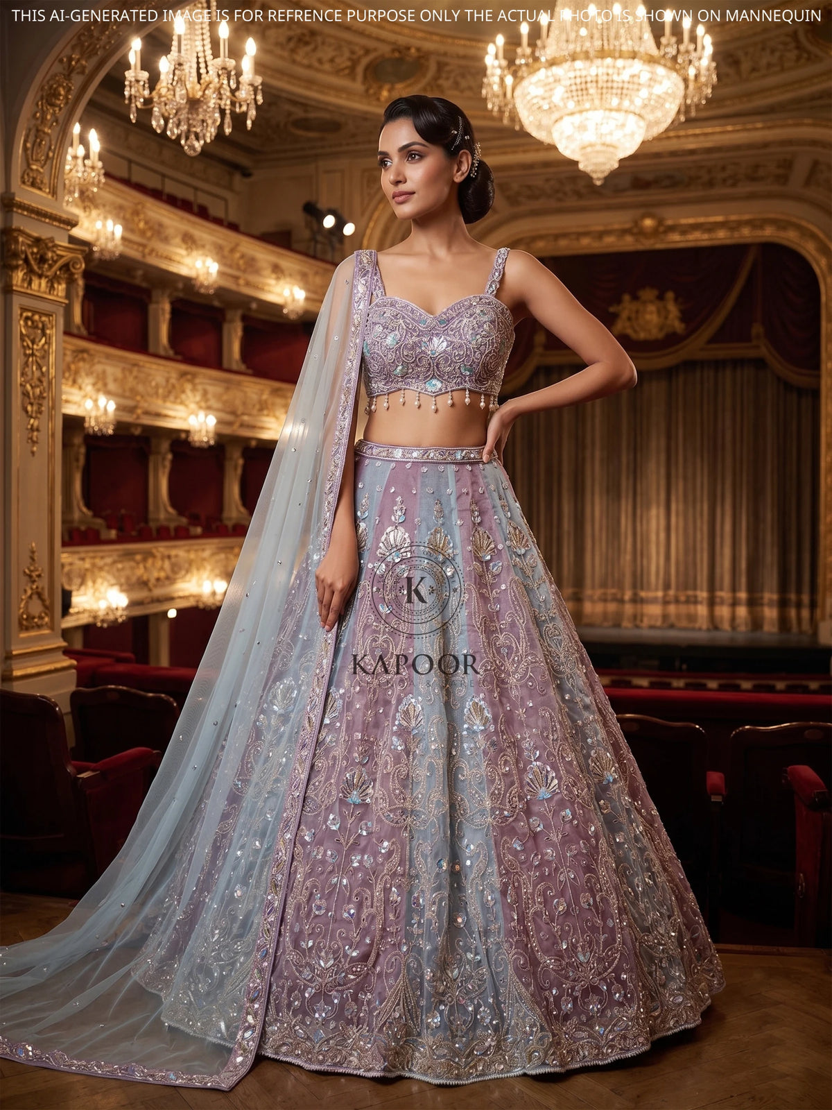 MyFashion KLS-2657 Rangrez Jashn Pearl Moti Tissue Lehenga