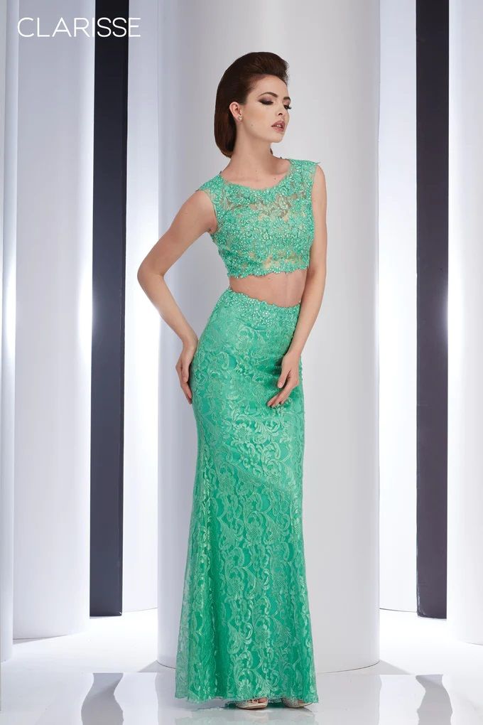 Clarisse -2716 Two-Piece Cap Sleeve Gown