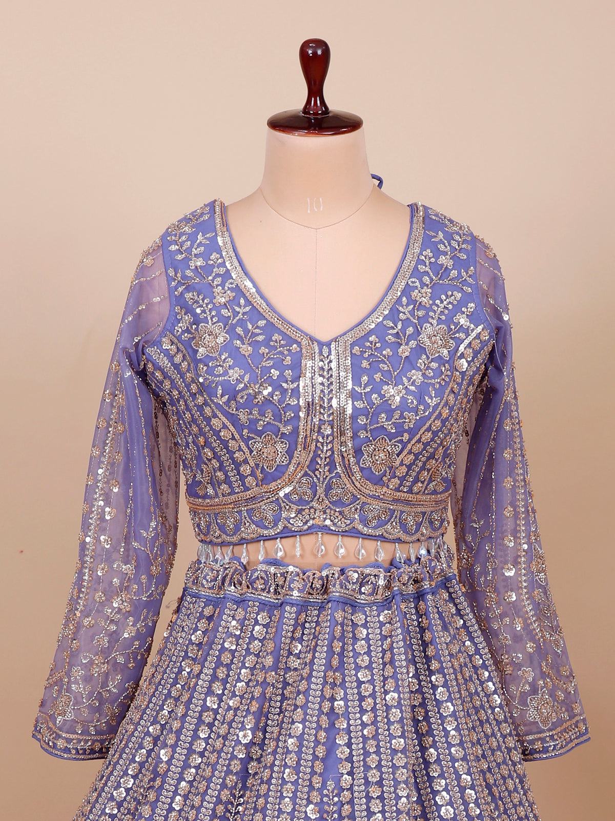 MyFashion KLS-2487 Royal Orchid Glow Net Lehenga with Beads