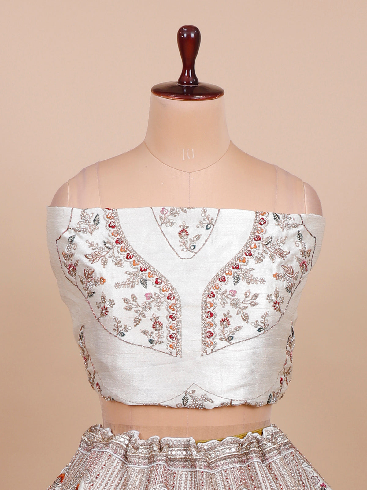 MyFashion KLS-2615 Ivory Noor-E-Nazaakat Silk Lehenga
