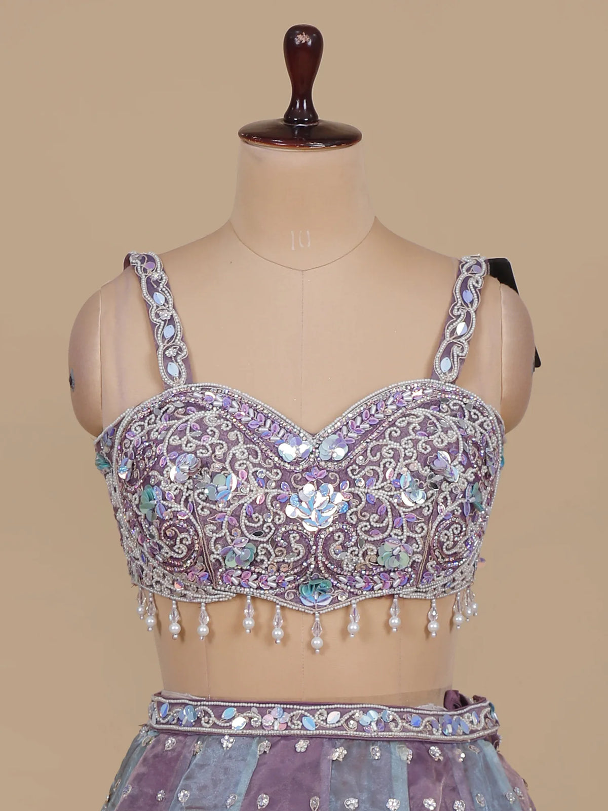 MyFashion KLS-2657 Rangrez Jashn Pearl Moti Tissue Lehenga