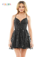 Colors Dress -3031 V-Neck A-Line Evening Dress