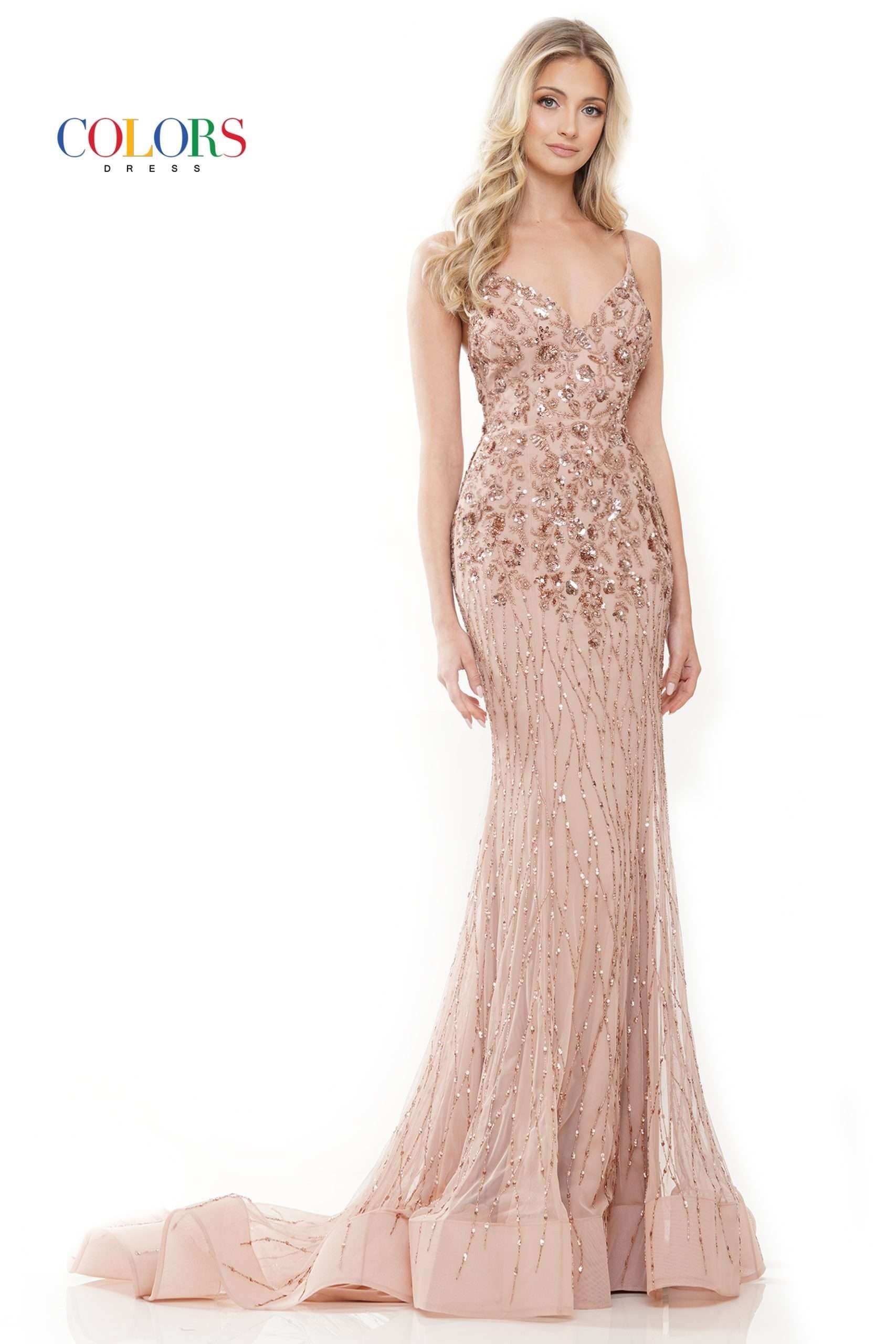 Colors Dress -3152 Embroidery Beaded Mermaid Dress