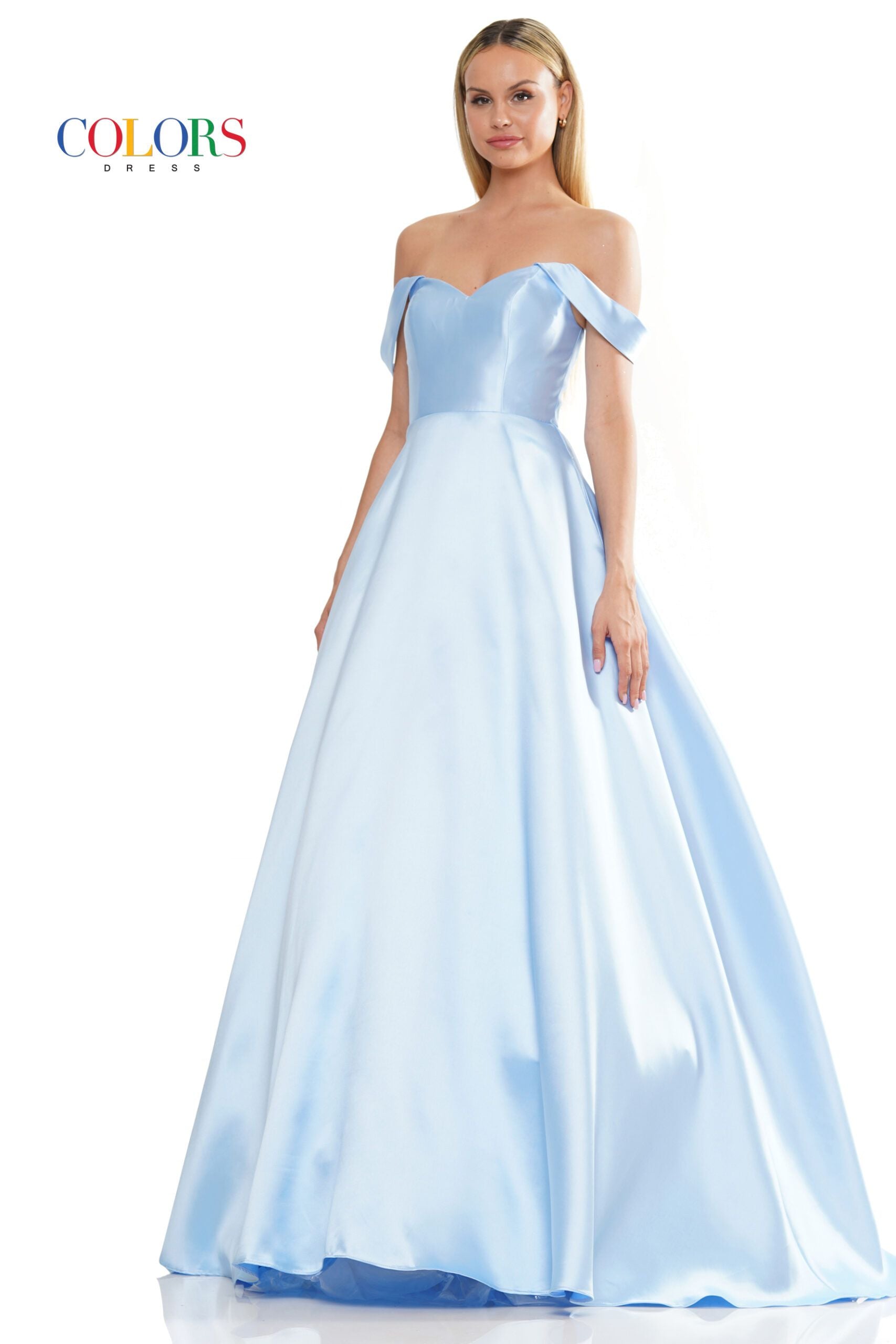 Colors Dress -3182 Off-Shoulder Sweetheart Neck Ballgown