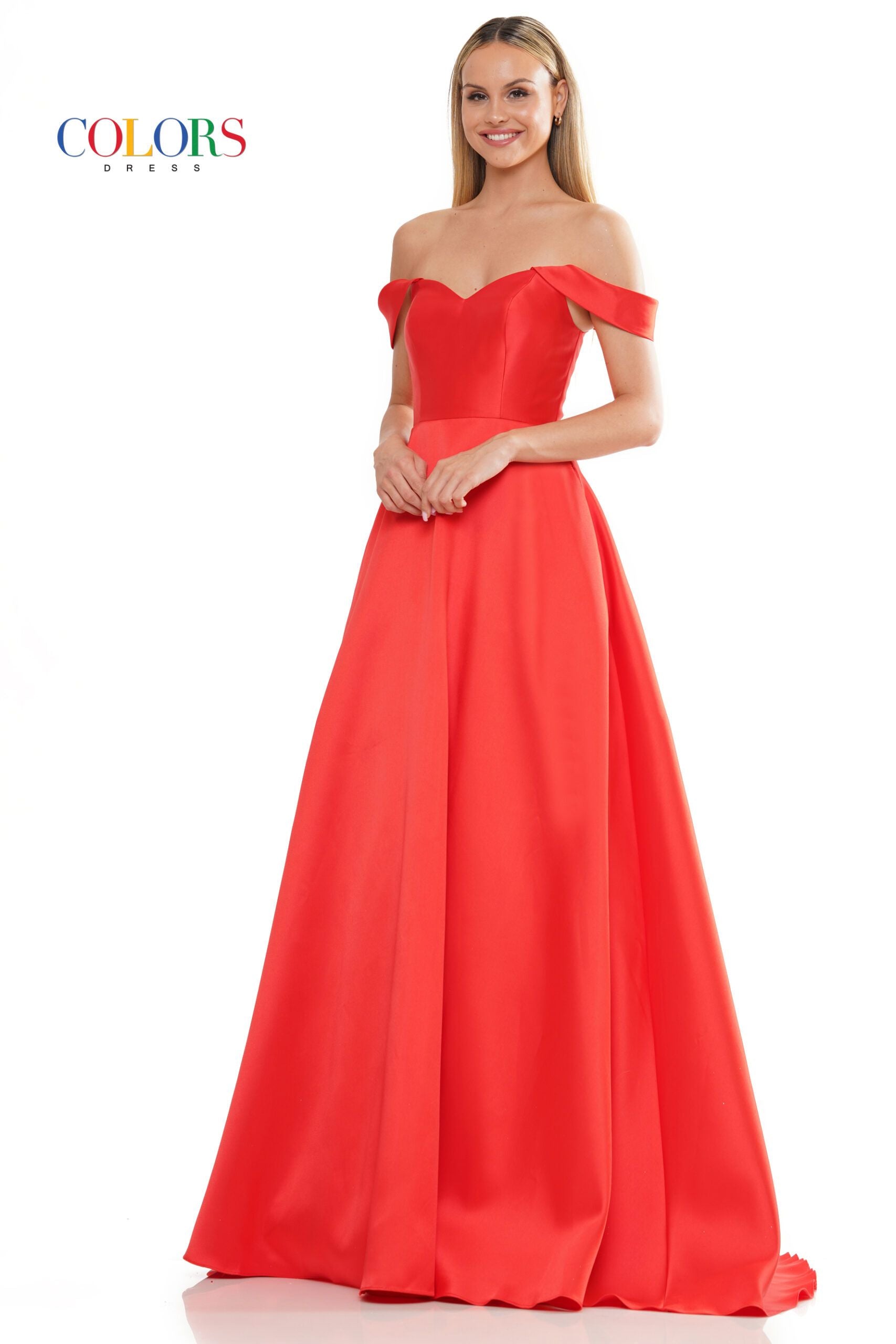 Colors Dress -3182 Off-Shoulder Sweetheart Neck Ballgown