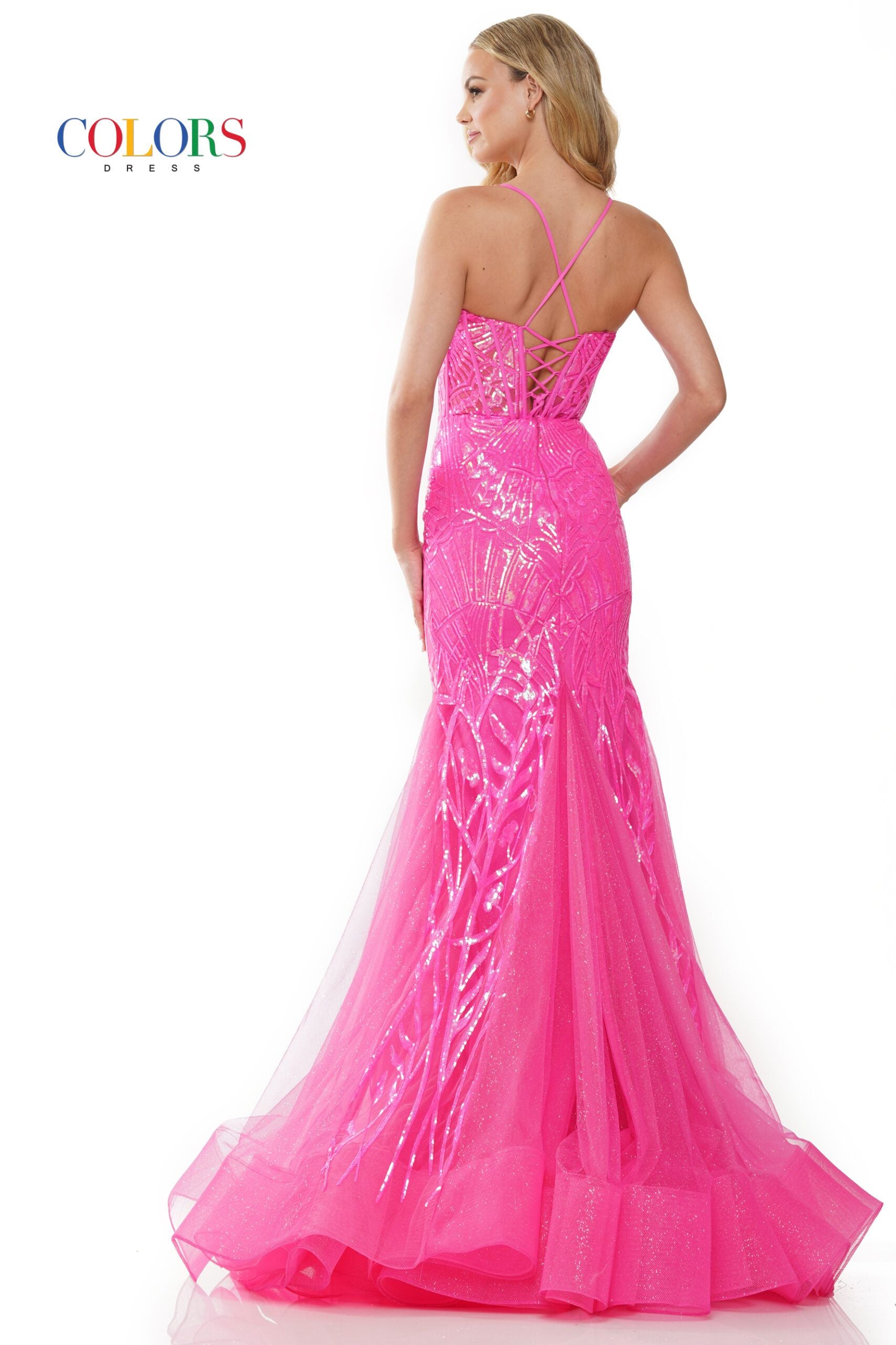 Colors Dress -3203 Beaded Sweetheart Neck Mermaid Gown