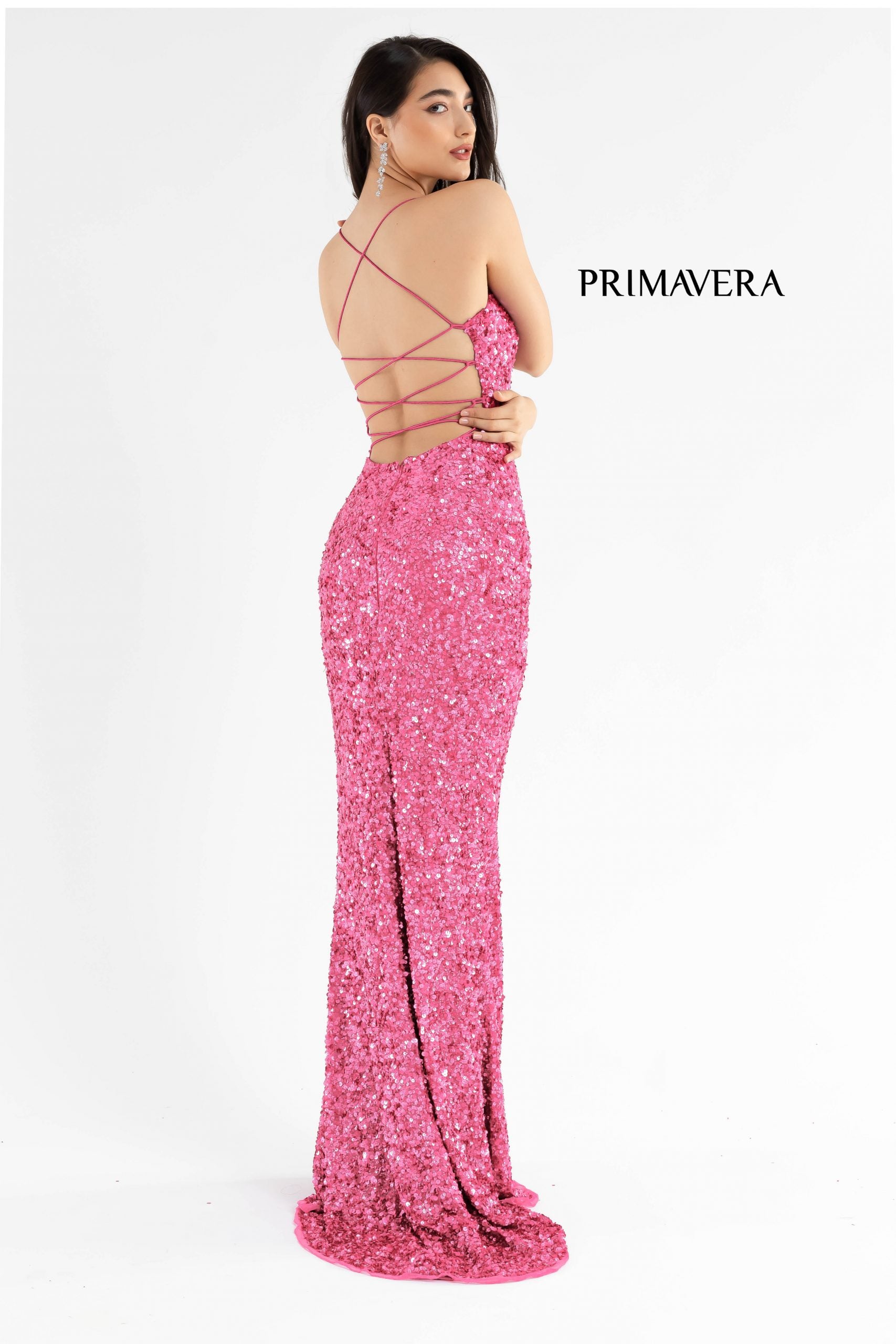 Scoop Neckline With Beaded Silhouette 03 By Primavera Couture -3290