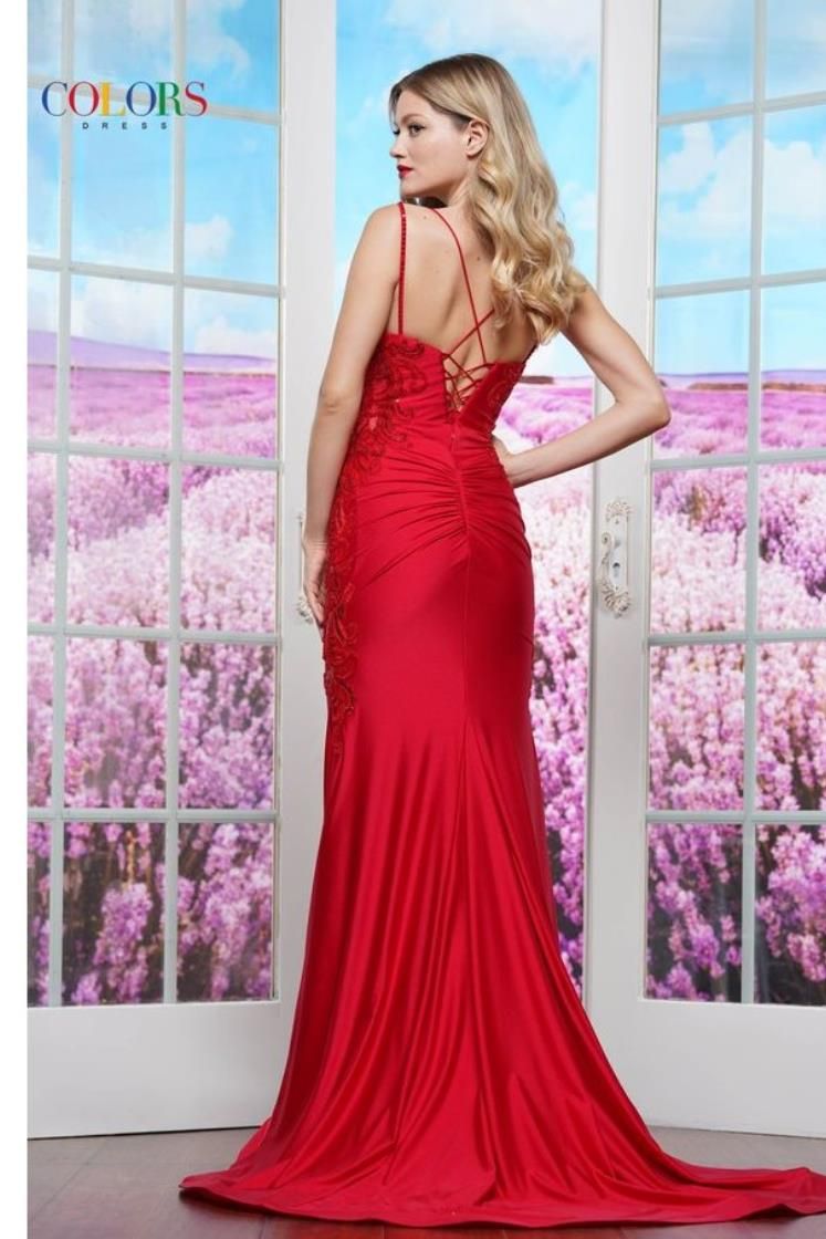 Colors Dress -3410 Fitted Embellished Prom Sheath Dress